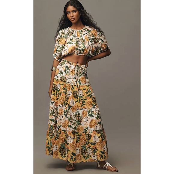 Farm Rio Biriba Print Cotton Maxi Skirt size S small - Picture 8 of 8